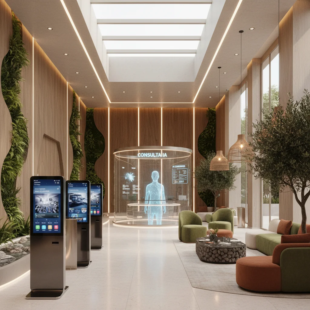 Innovación tecnológica en la recepción de un hotel sostenible en España