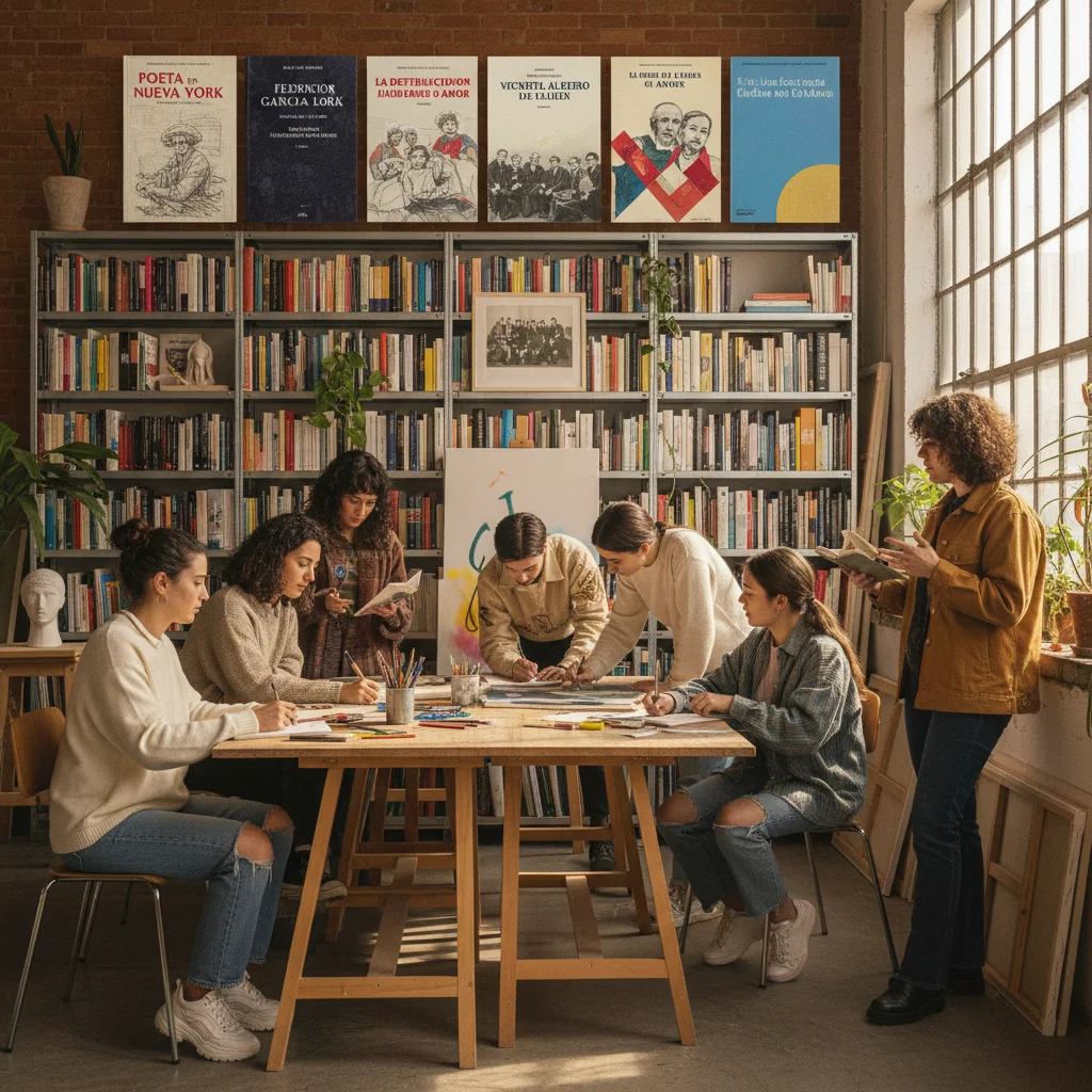 Jóvenes inspirados por la Generación del 27, estudiando y creando