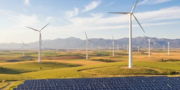 Parque eólico y solar en España, símbolo de crecimiento renovable