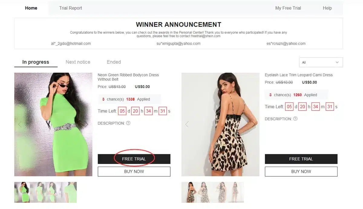 Get Free Shein Products