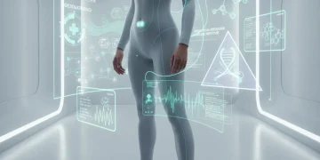 Futuristic diabetes management with wearable tech and data visualization