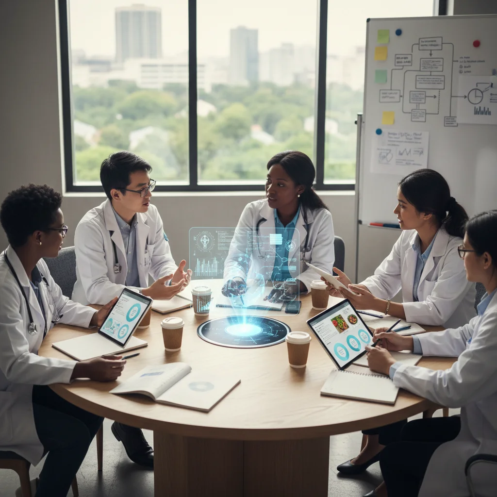 Healthcare team collaborating on personalized diabetes treatment plans