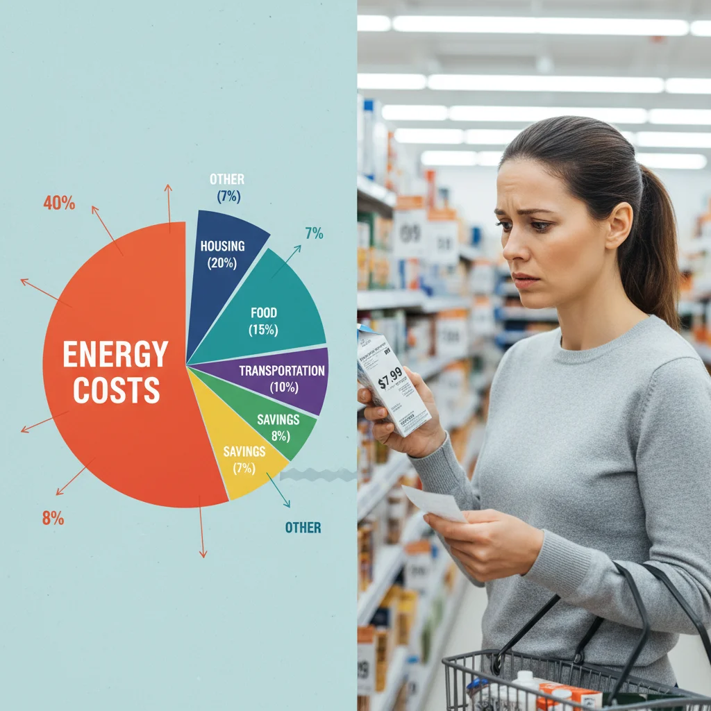 Increased household energy costs affecting consumer purchasing power and inflation.