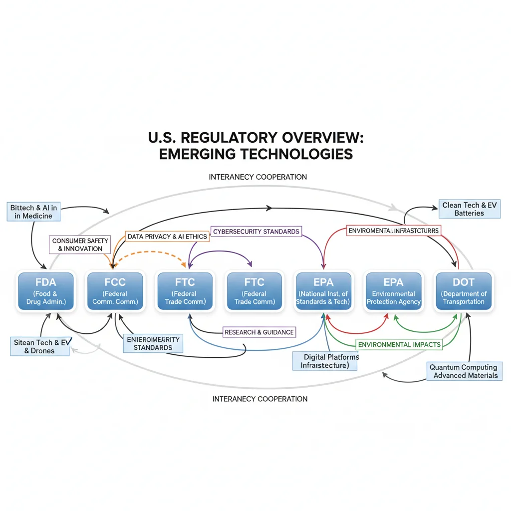 Interconnected U.S. regulatory agencies for emerging technology oversight