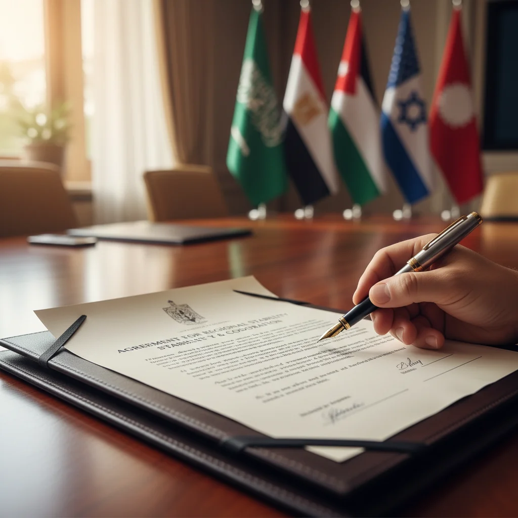 Signing of a Middle East peace agreement