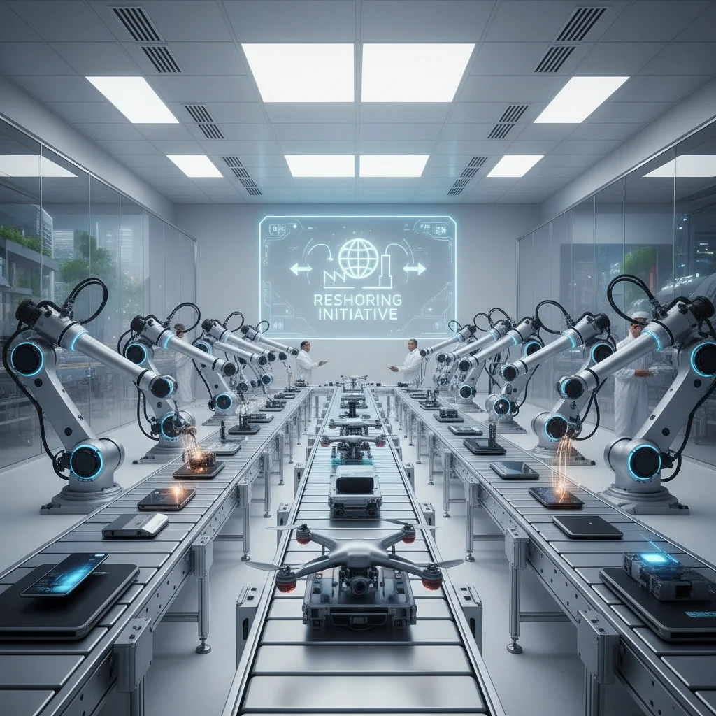 Robotic automation in a modern US manufacturing plant