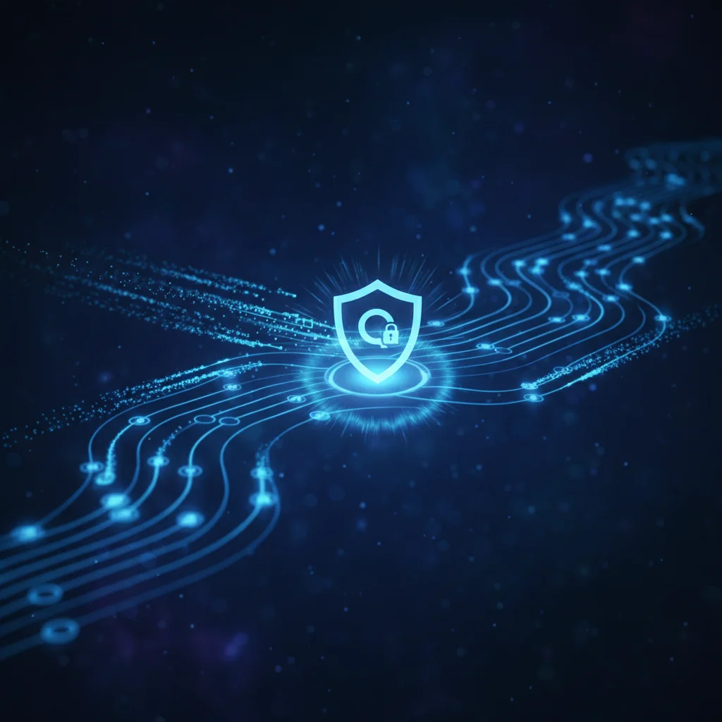 Secure quantum communication network protecting data