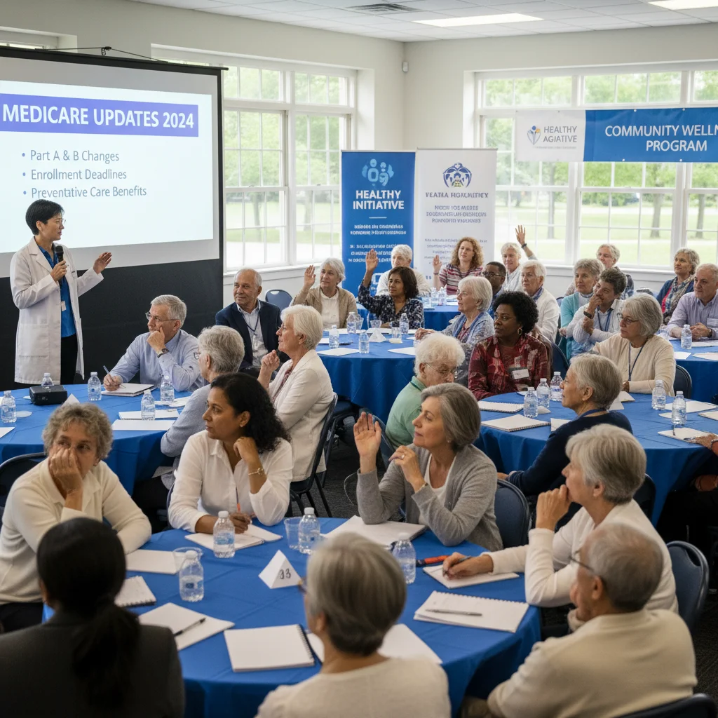 Seniors attending a community seminar on 2026 Medicare updates