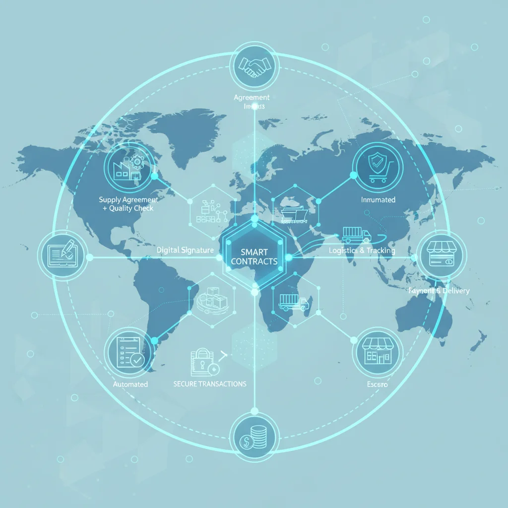 Smart contracts automating supply chain processes and transactions.