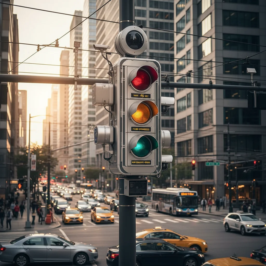 Smart traffic management system optimizing urban mobility with real-time data.