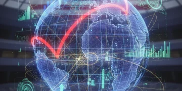 Global map with interconnected diplomatic and economic lines, representing US foreign policy challenges in 2026.