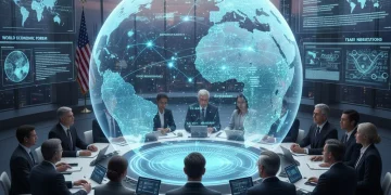 Diplomats negotiating multilateral treaties with US influence