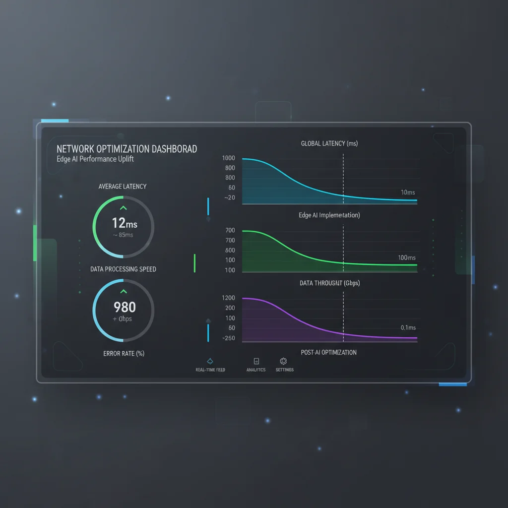 Network performance dashboard showing edge AI benefits