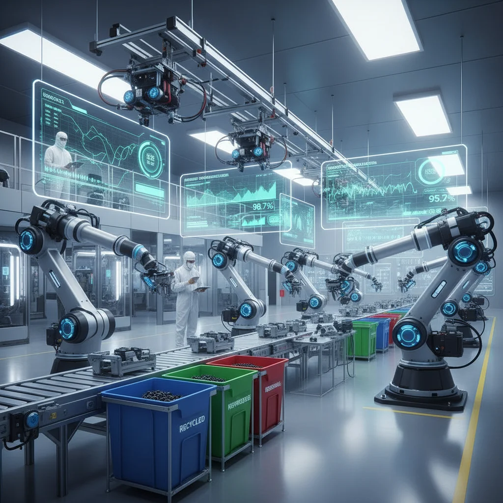 Smart factory automation for energy efficiency and waste reduction