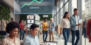 Diverse consumers engaging in online and in-store shopping, representing evolving purchasing trends in the US.